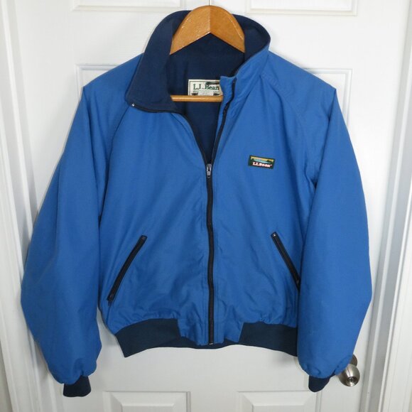 VTG L.L. Bean Three Season Windbreaker Jacket Men's LG Lined Bomber Made in USA - Picture 1 of 7